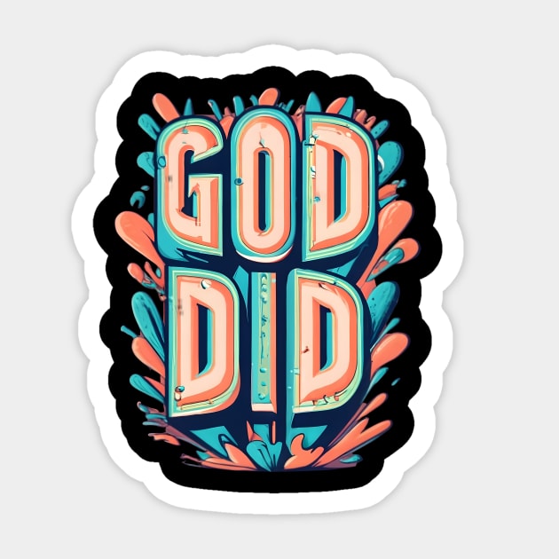 God did quote design Sticker by DigitalArtGram